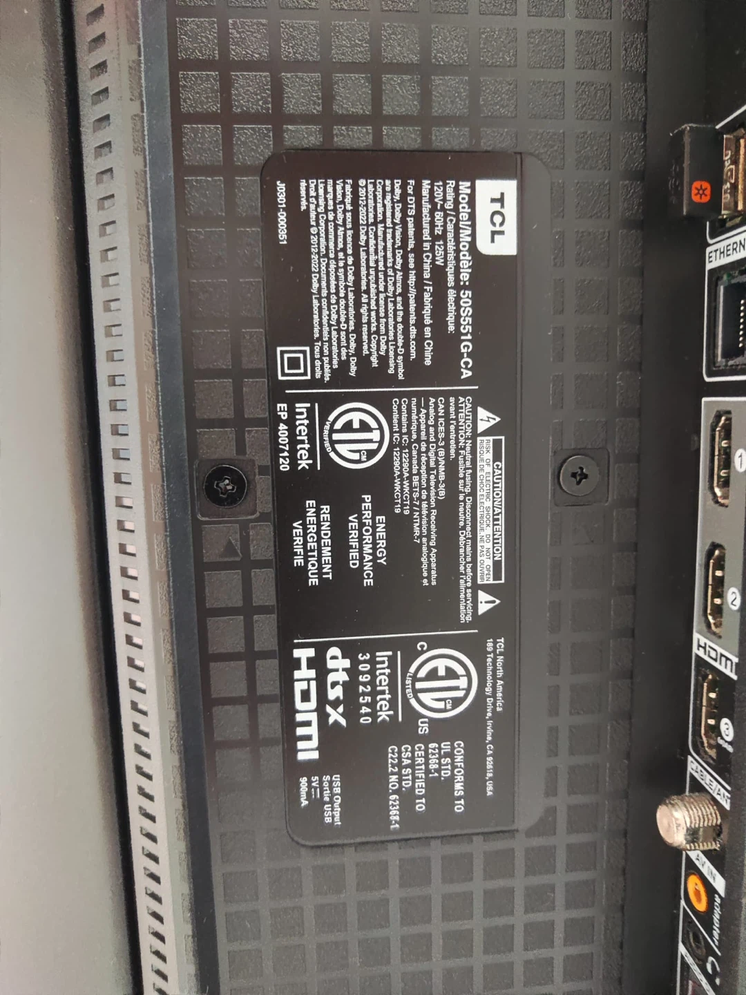 TCL 50” 4K Smart TV: Google TV, barely used, remote included - photo 4