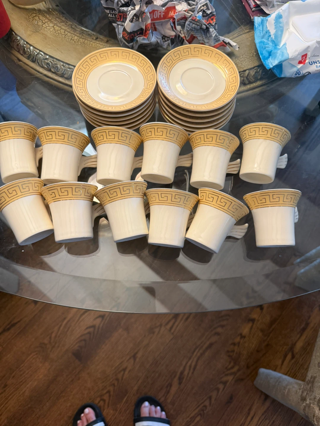 Tea cup and saucer set of 12