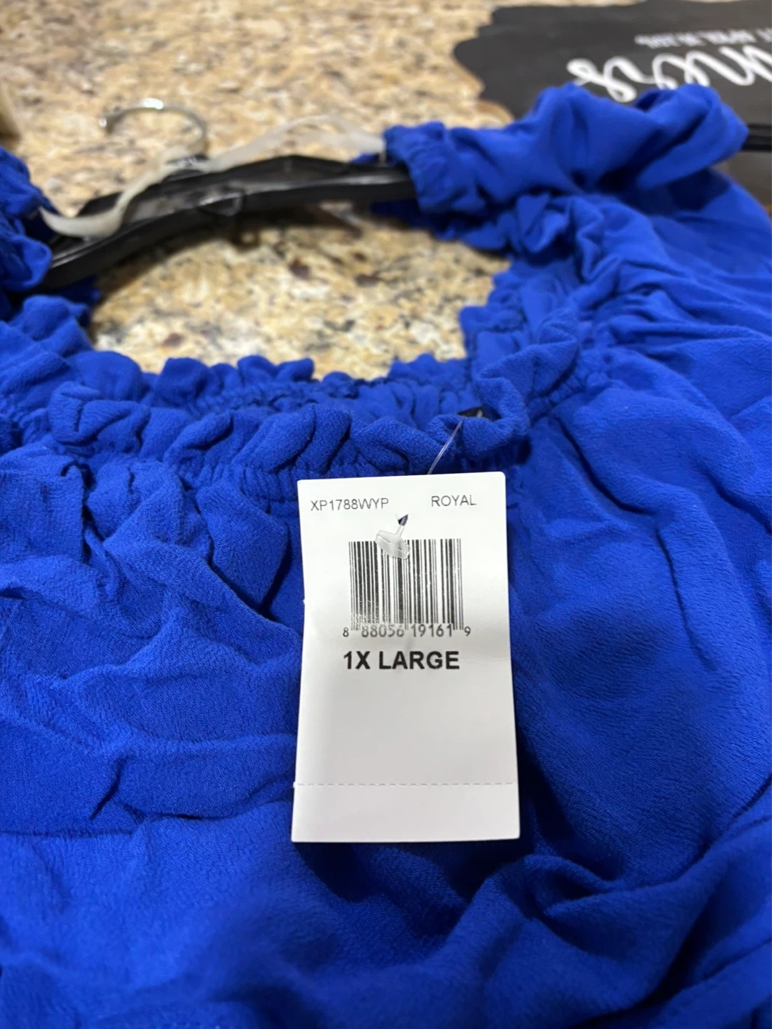 Soprano Royal Blue Off-the-Shoulder Maxi Dress 1X Large - photo 4