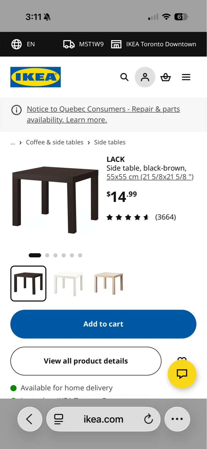 IKEA LACK Side Table - photo 2