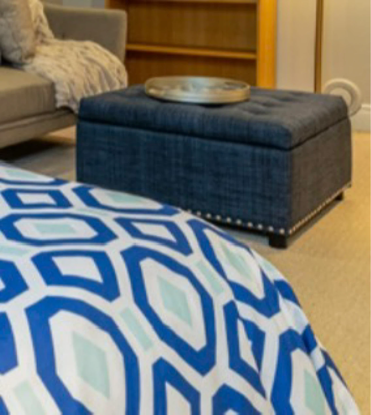 Tufted Square Storage Ottoman