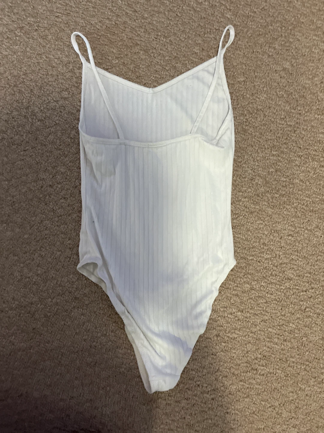 Ardene White Ribbed Bodysuit - S/P - photo 2