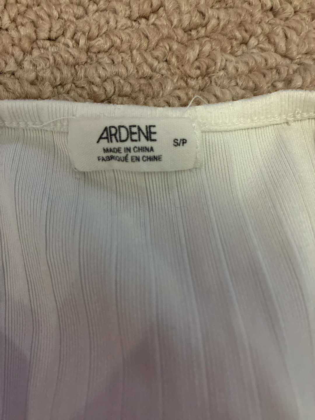 Ardene White Ribbed Bodysuit - S/P - photo 3