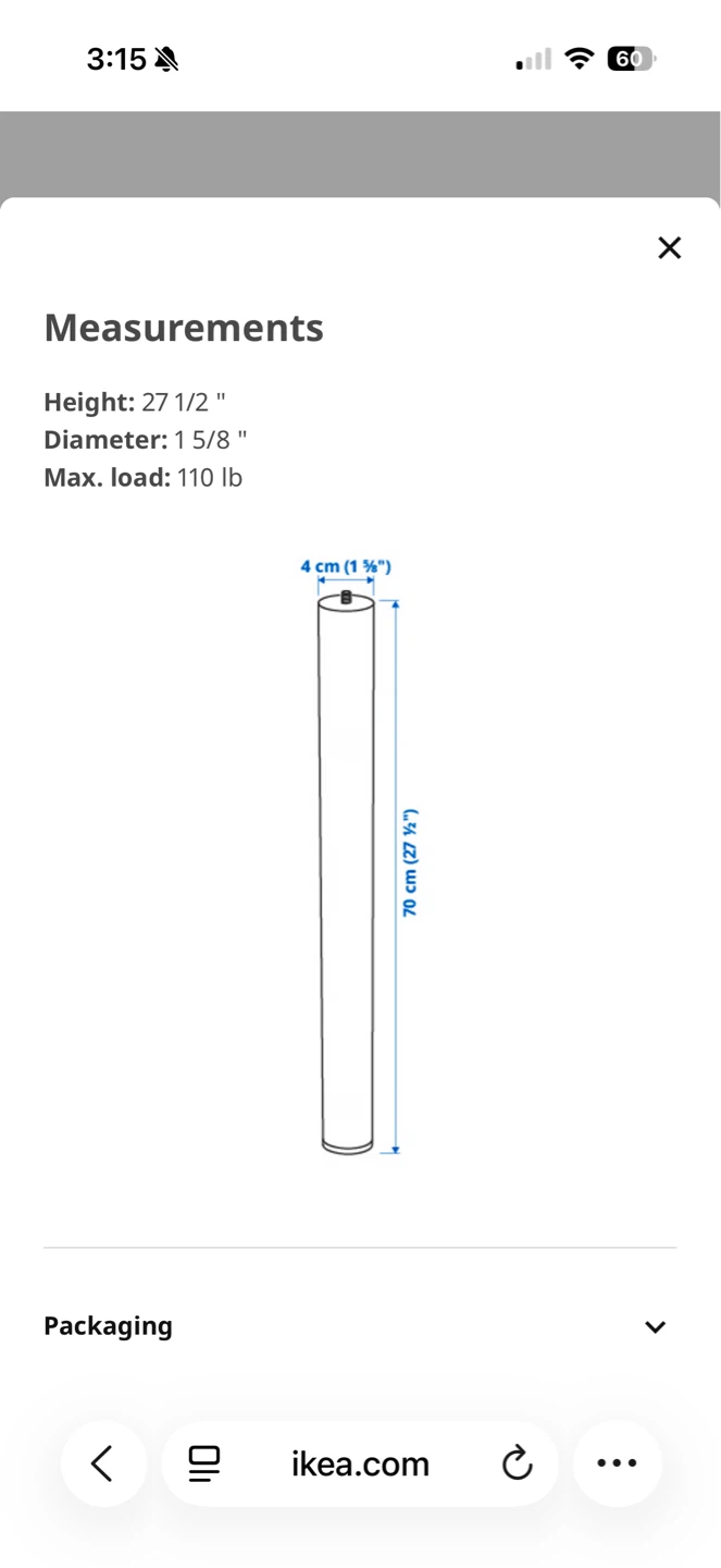 IKEA Legs for Furniture (Set of 4) - photo 2