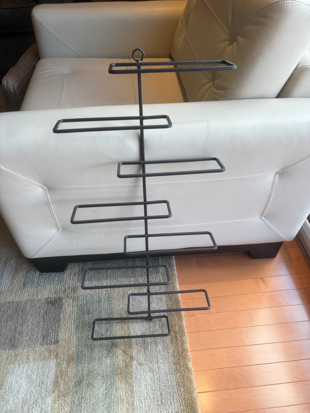 Black Metal Wine Rack wall mount 6-8 burkes - photo 3
