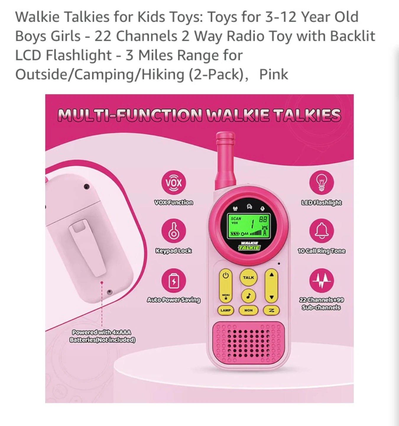 Happy Day Kids Walkie Talkies with flashing light - photo 4