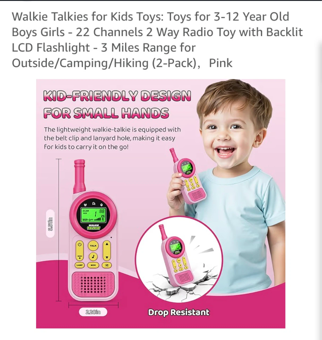 Happy Day Kids Walkie Talkies with flashing light - photo 5