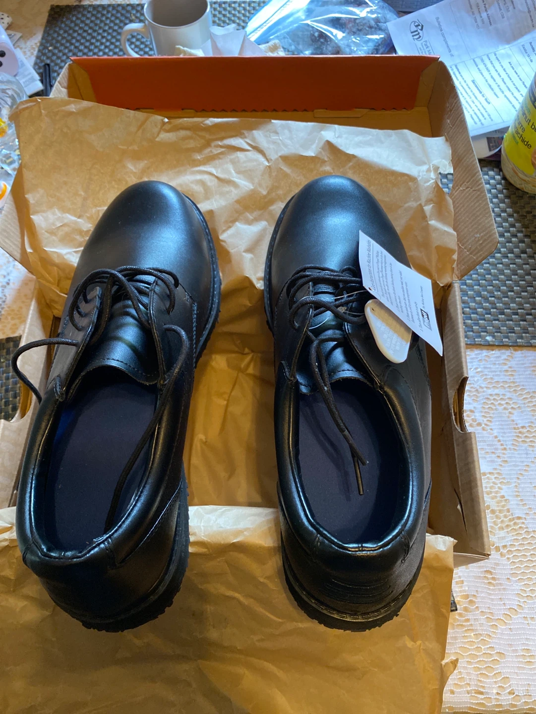 Black Leather Oxford Shoes