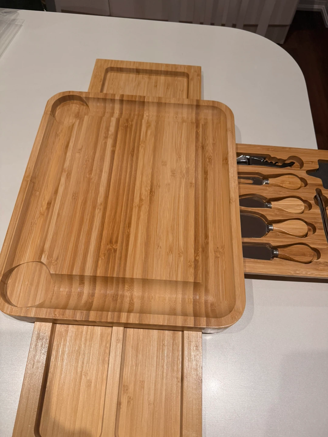 Bamboo Cheese Board with Utensil Set - photo 2