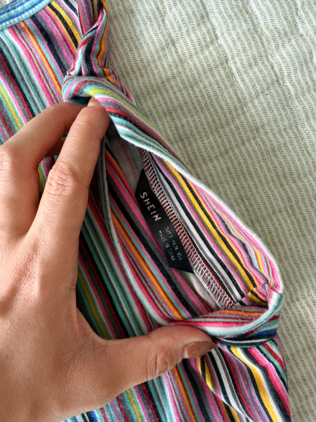 Striped Mock Neck Top - Size XS - photo 2