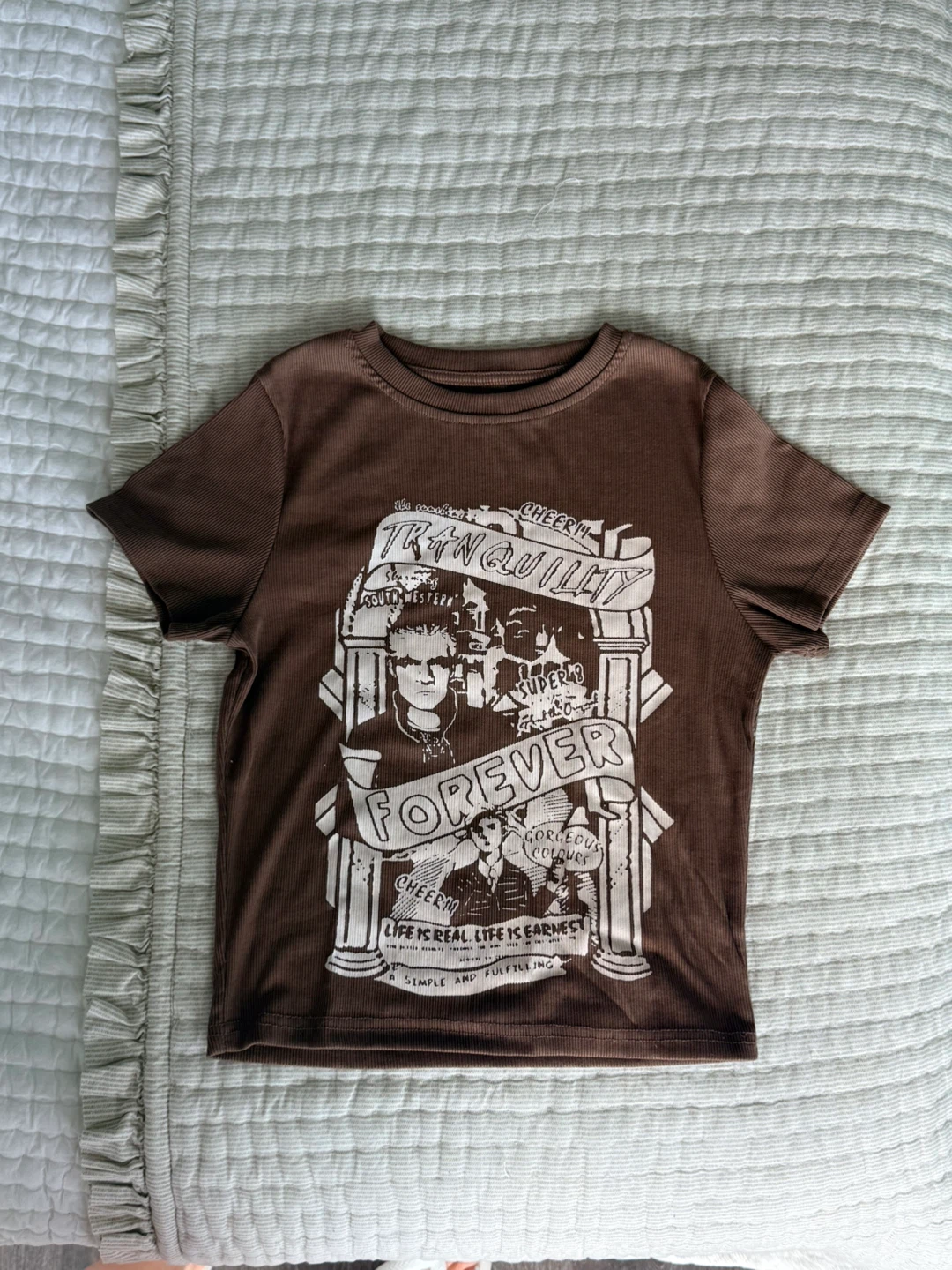 Brown Graphic T-Shirt Size S - photo 2