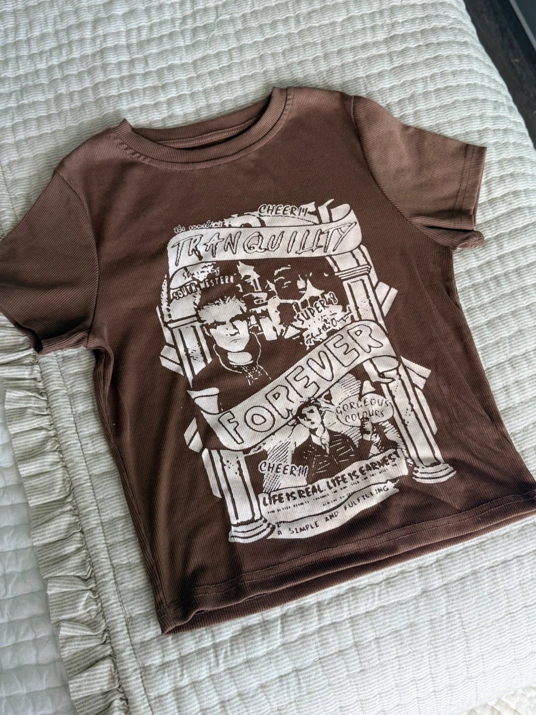 Brown Graphic T-Shirt Size S - photo 3