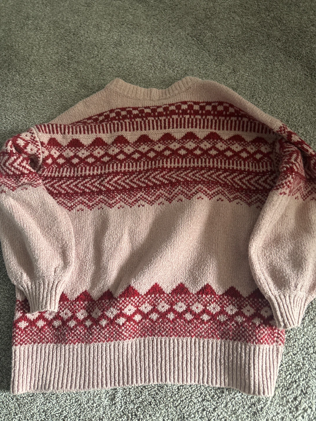 American Eagle Fair Isle Knit Sweater - Pink/Red - photo 2