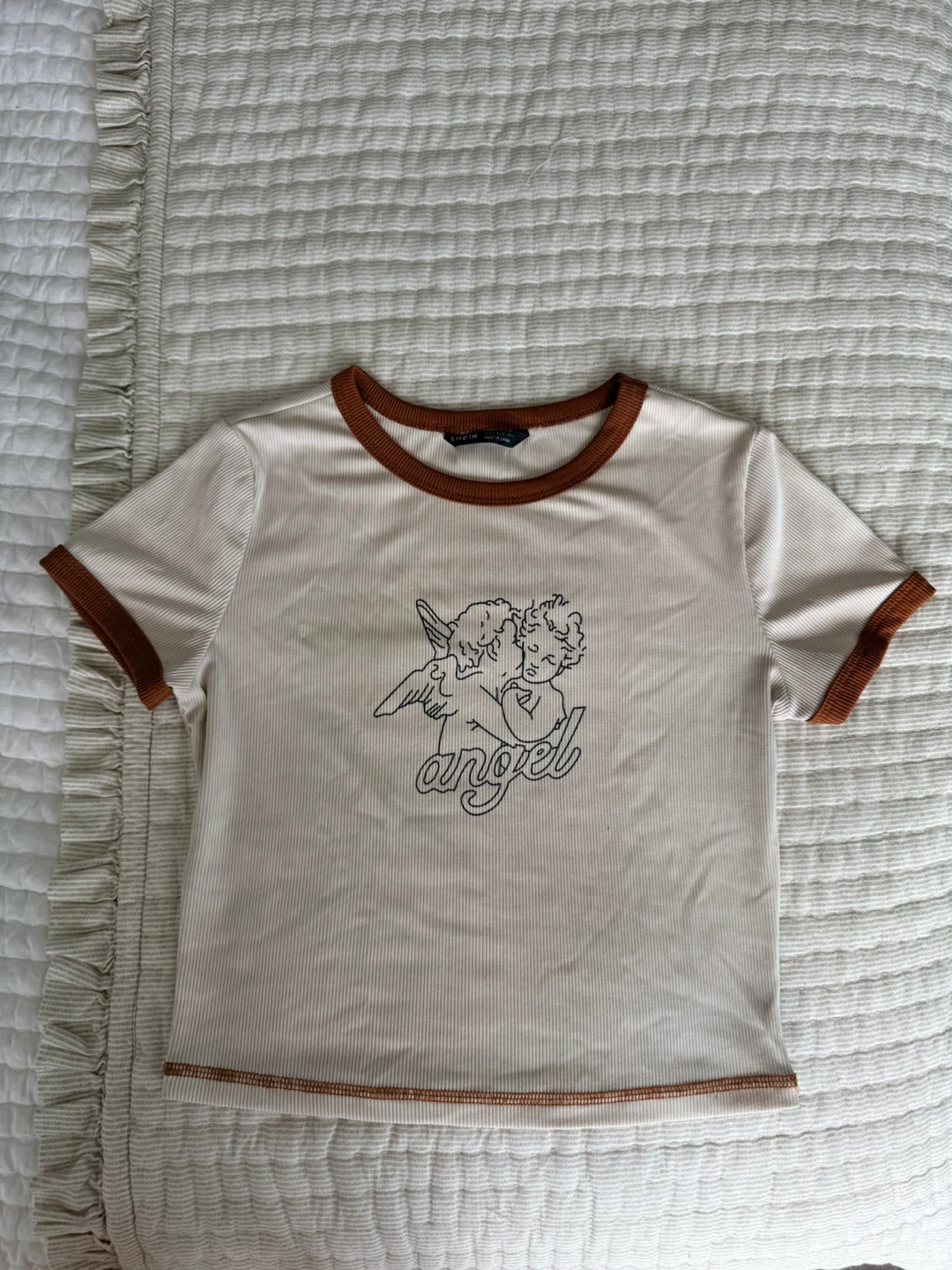 Angel Graphic Ribbed T-Shirt - photo 3