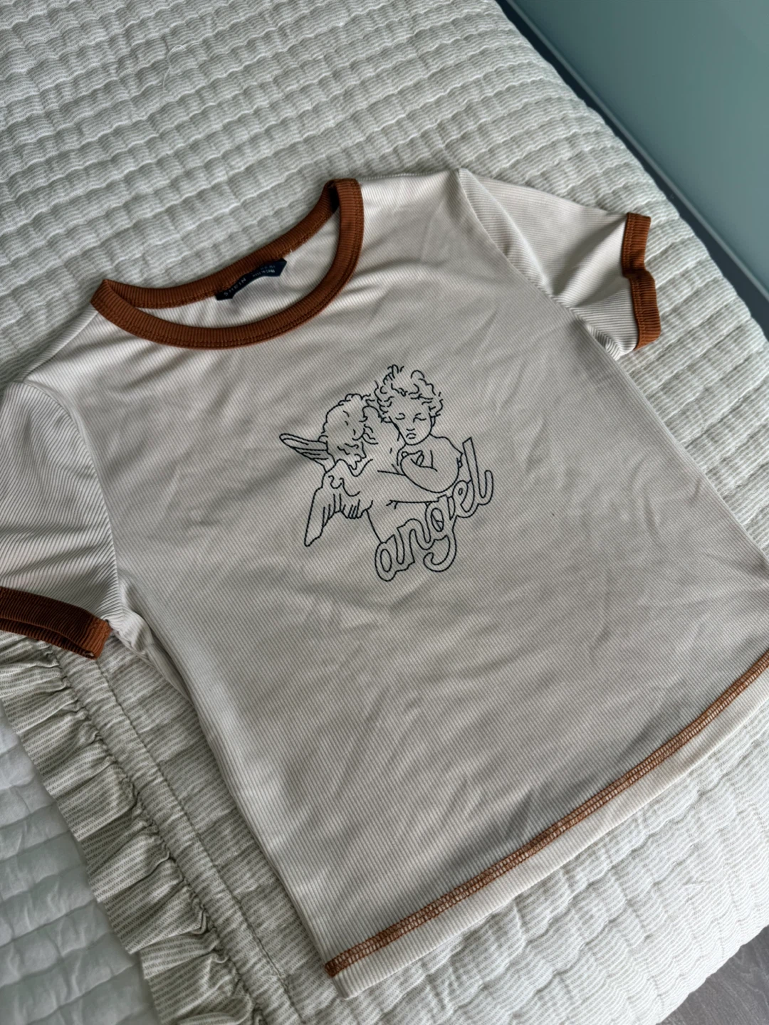 Angel Graphic Ribbed T-Shirt - photo 4