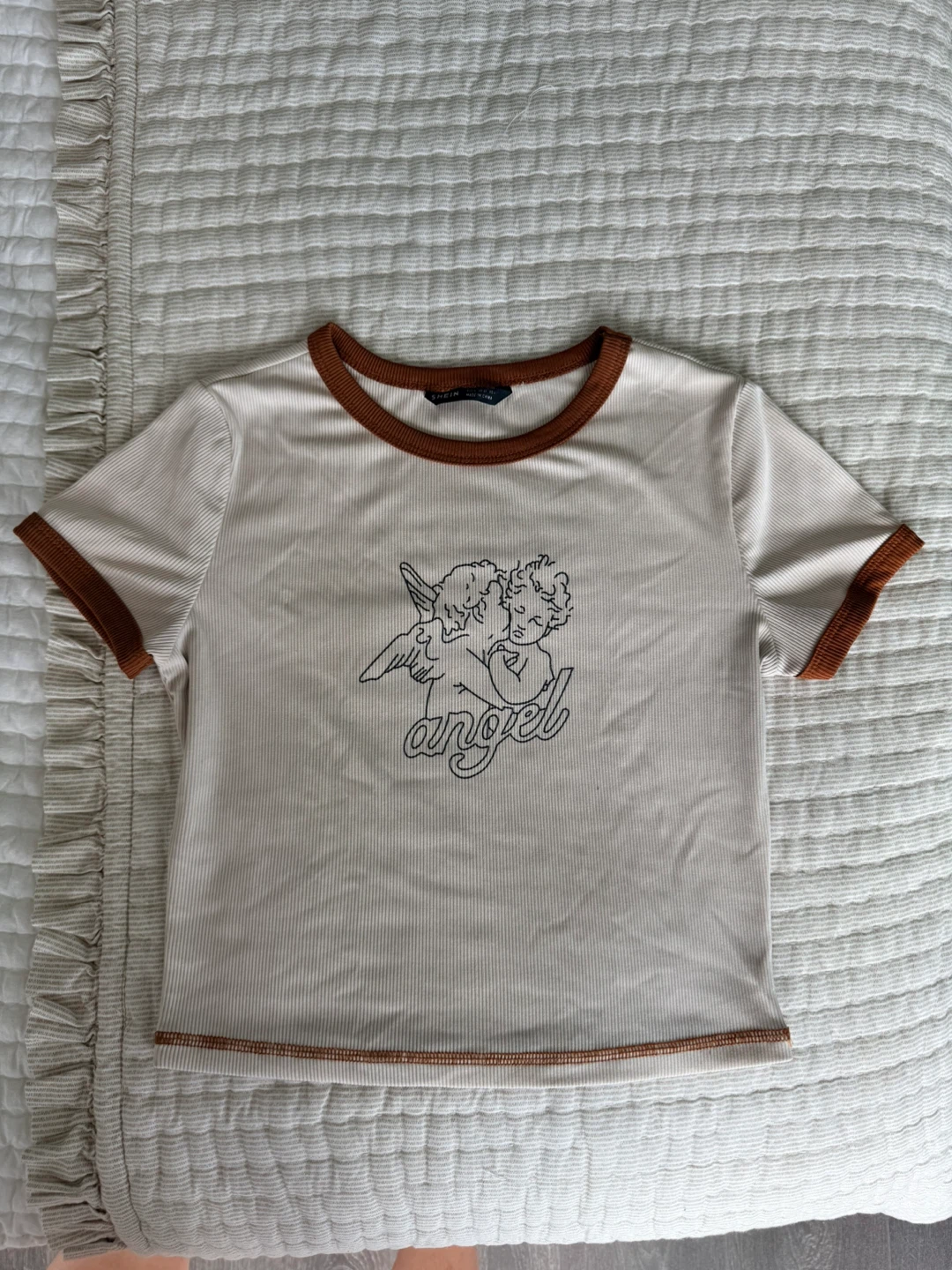 Angel Graphic Ribbed T-Shirt