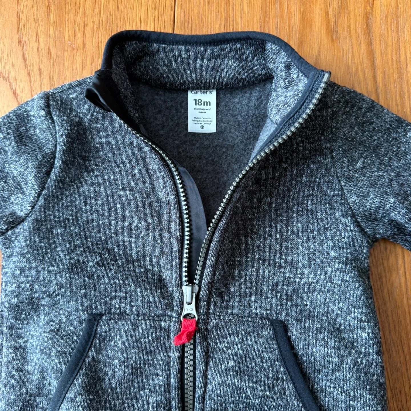 Carters toddler boys grey fall/winter track suit 18 months - photo 2