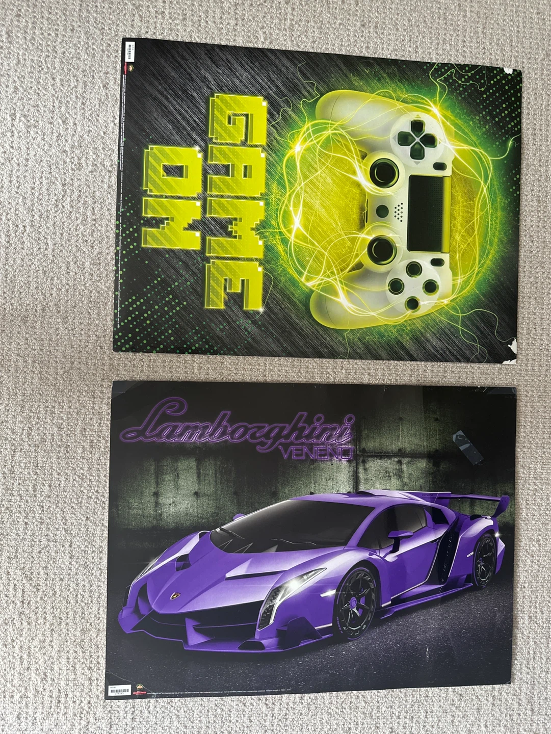 Lamborghini Veneno & Game On Controller Poster Set
