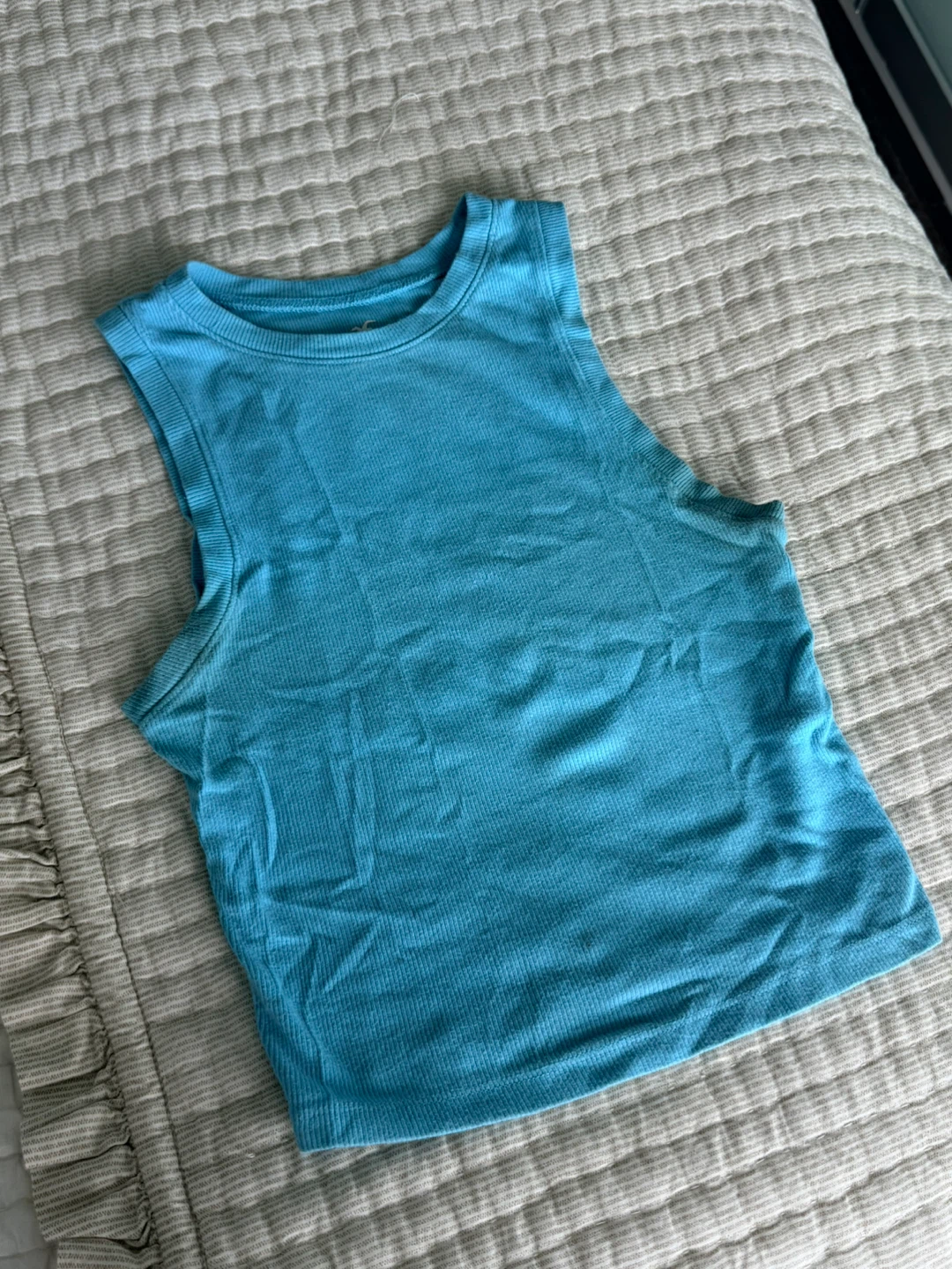 Hollister High-Neck Tank Top - Blue - Size S