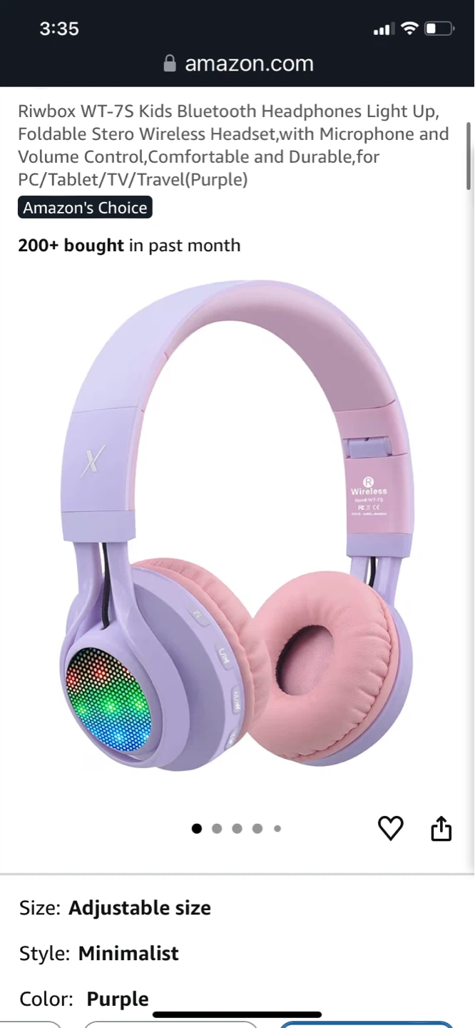 AIWBOX WT-7S Wireless Headphones with LED Flashing