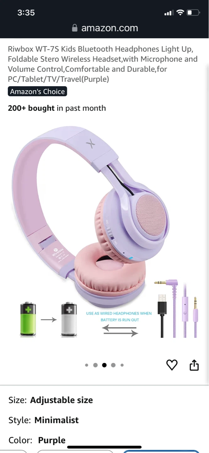 AIWBOX WT-7S Wireless Headphones with LED Flashing - photo 5
