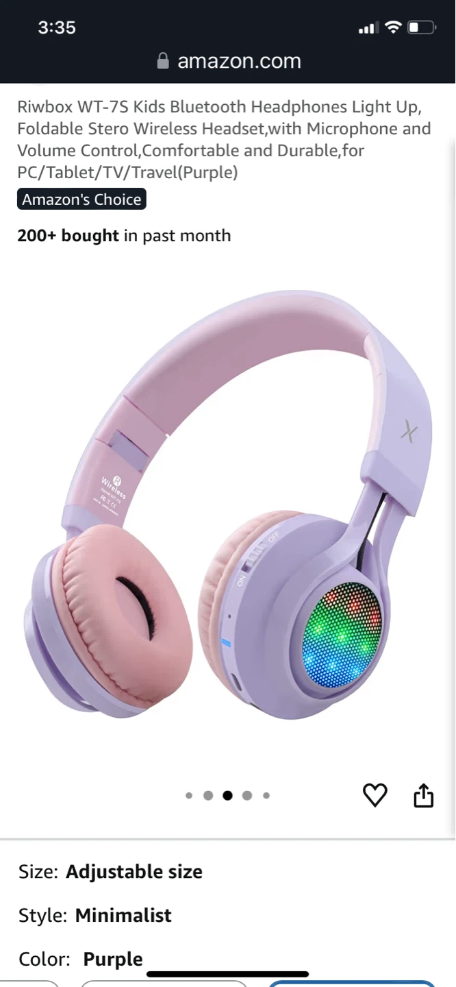 AIWBOX WT-7S Wireless Headphones with LED Flashing - photo 3