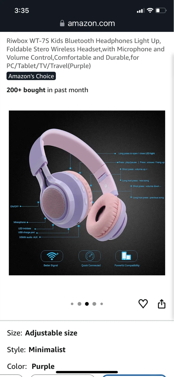 AIWBOX WT-7S Wireless Headphones with LED Flashing - photo 4