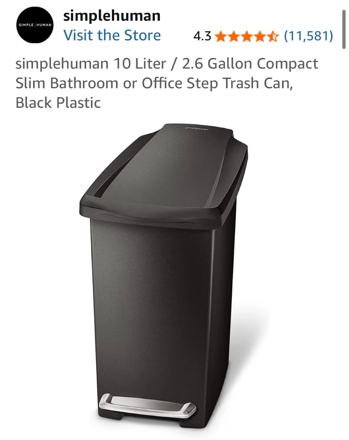 Simple Human Small Garbage Can