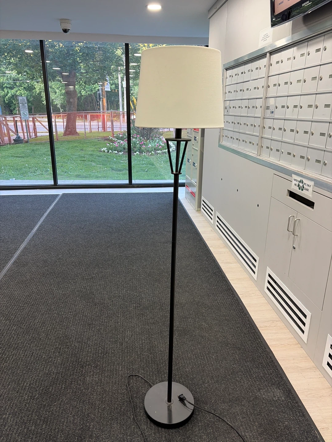 Floor Lamp with Cream Shade