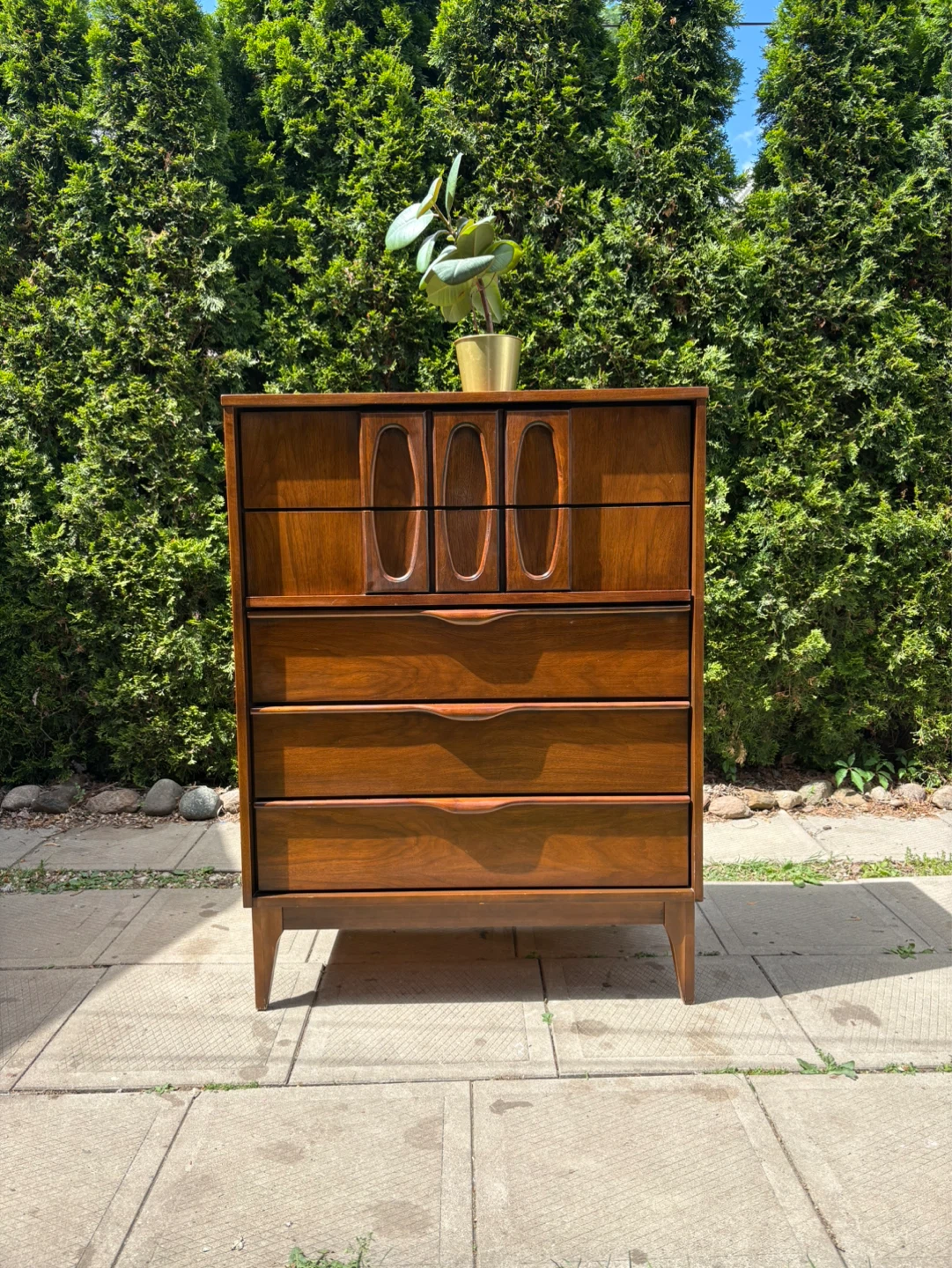 MCM Walnut Dresser by Vic Art