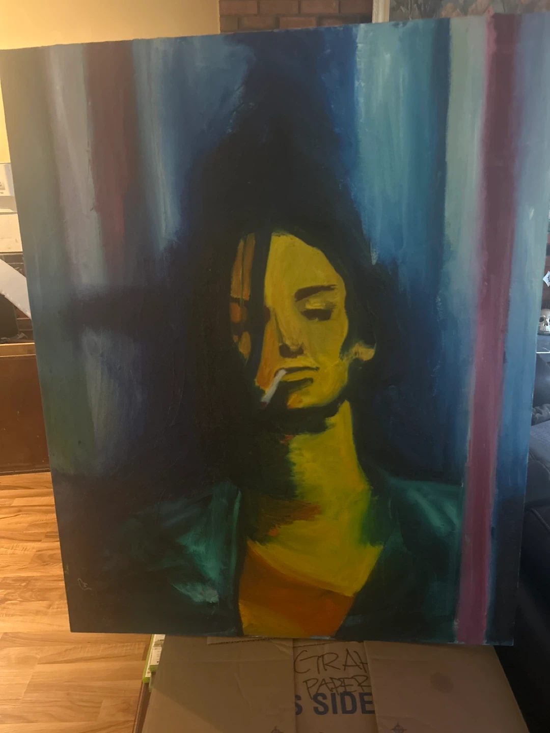 Original Painting of Wynona Ryder Smoking - photo 2