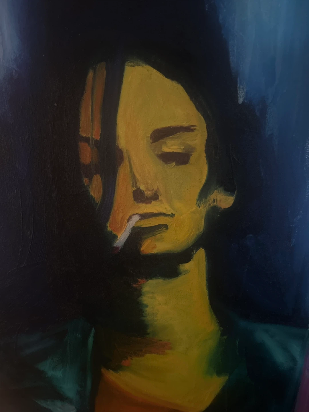 Original Painting of Wynona Ryder Smoking - photo 3