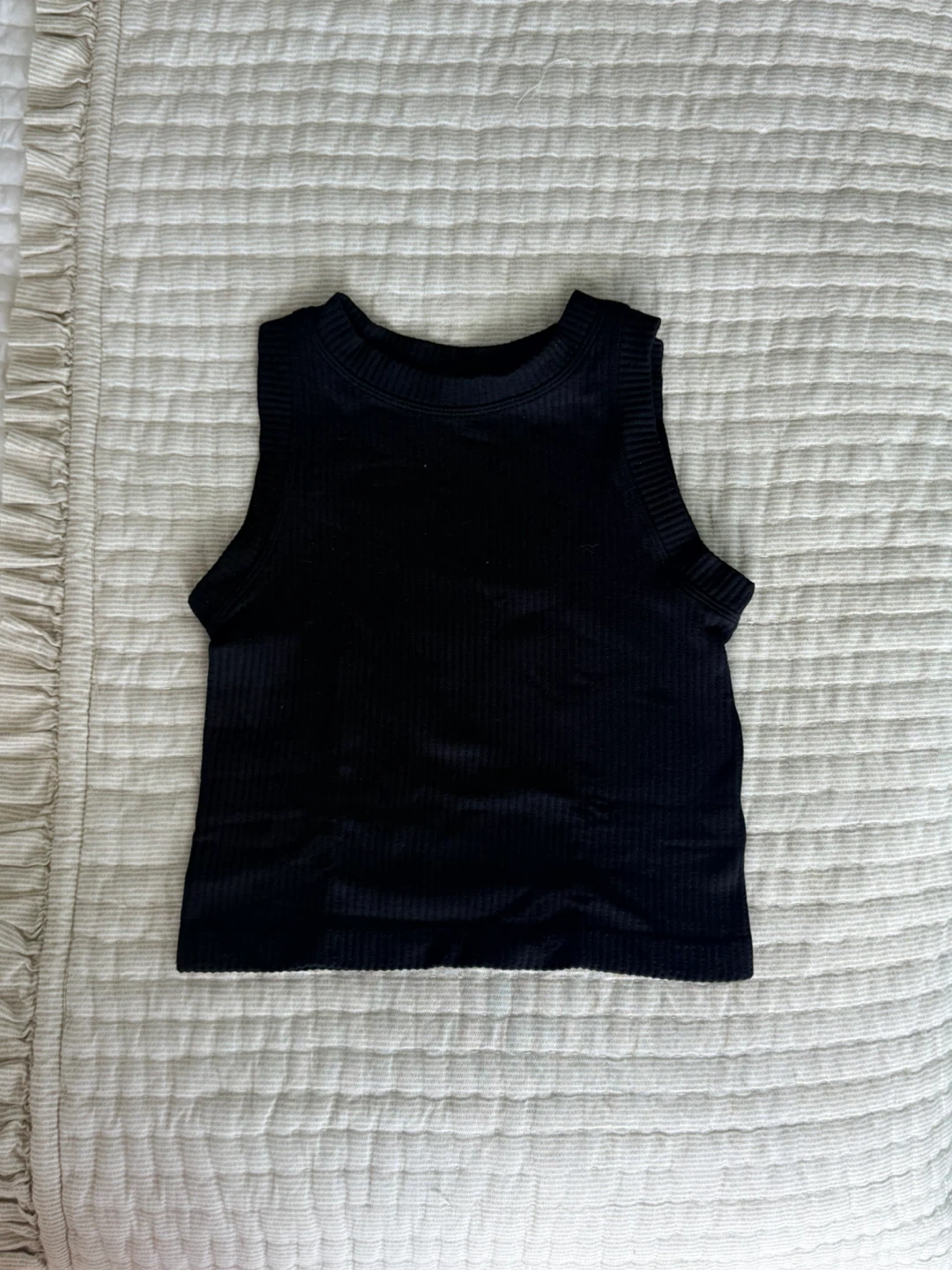 Black Ribbed Tank Top S/M