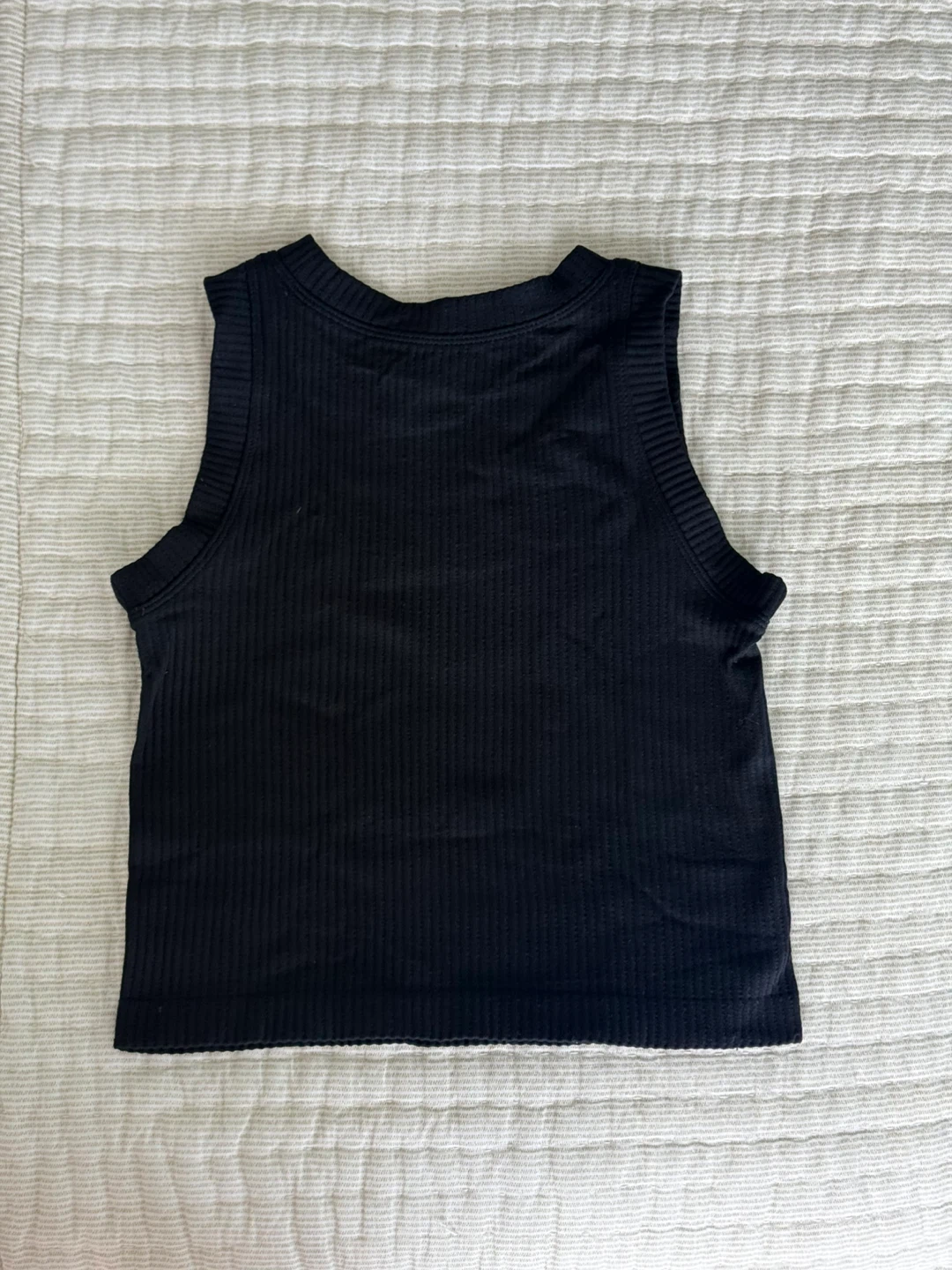 Black Ribbed Tank Top S/M - photo 4