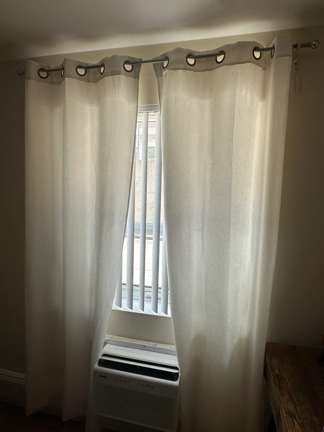 2 beige Curtains .free
