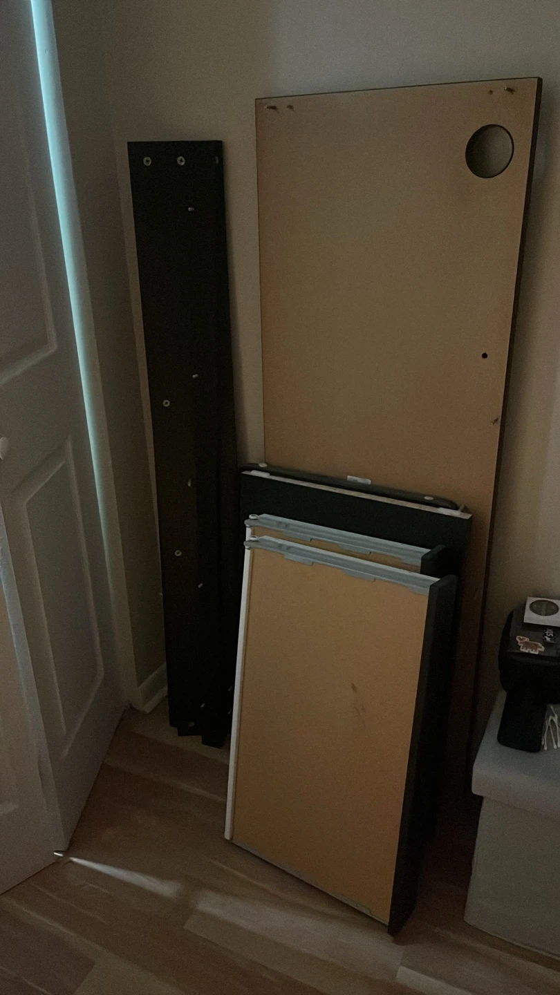 Dark Brown IKEA Desk with Drawers - photo 3