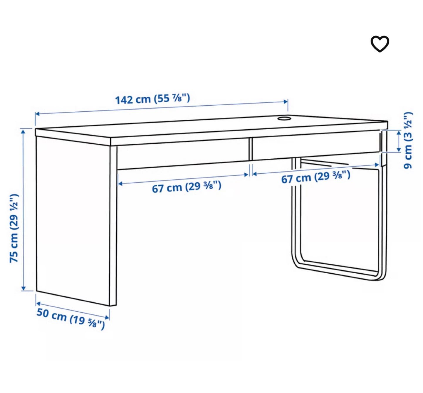 Dark Brown IKEA Desk with Drawers - photo 2