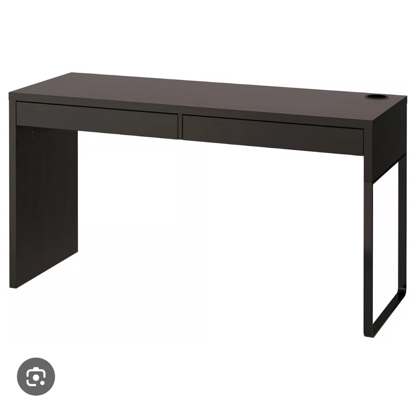 Dark Brown IKEA Desk with Drawers