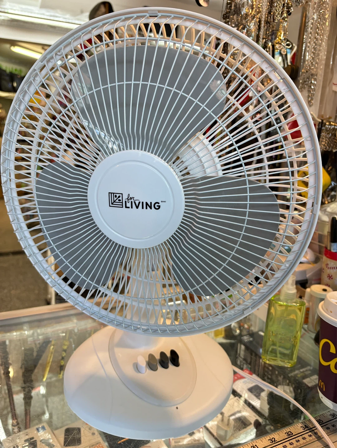 For Living Table Fan White