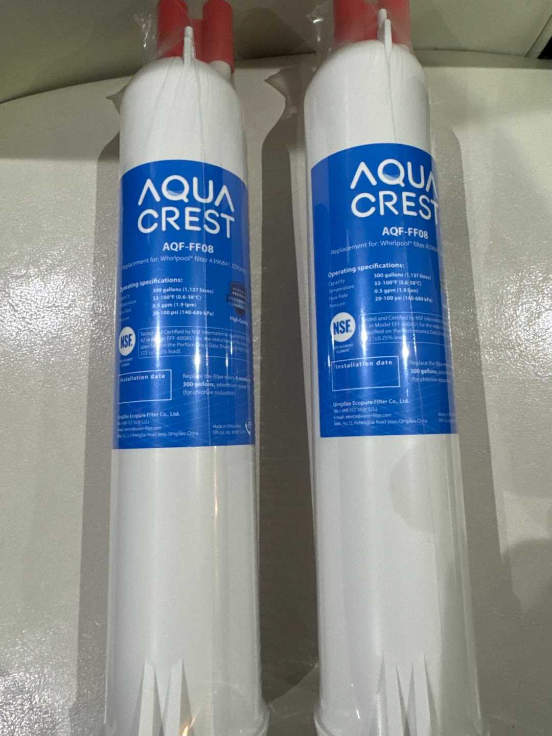 AQUACREST AQF-FF08 Refrigerator Water Filter (2 Pack) - photo 2