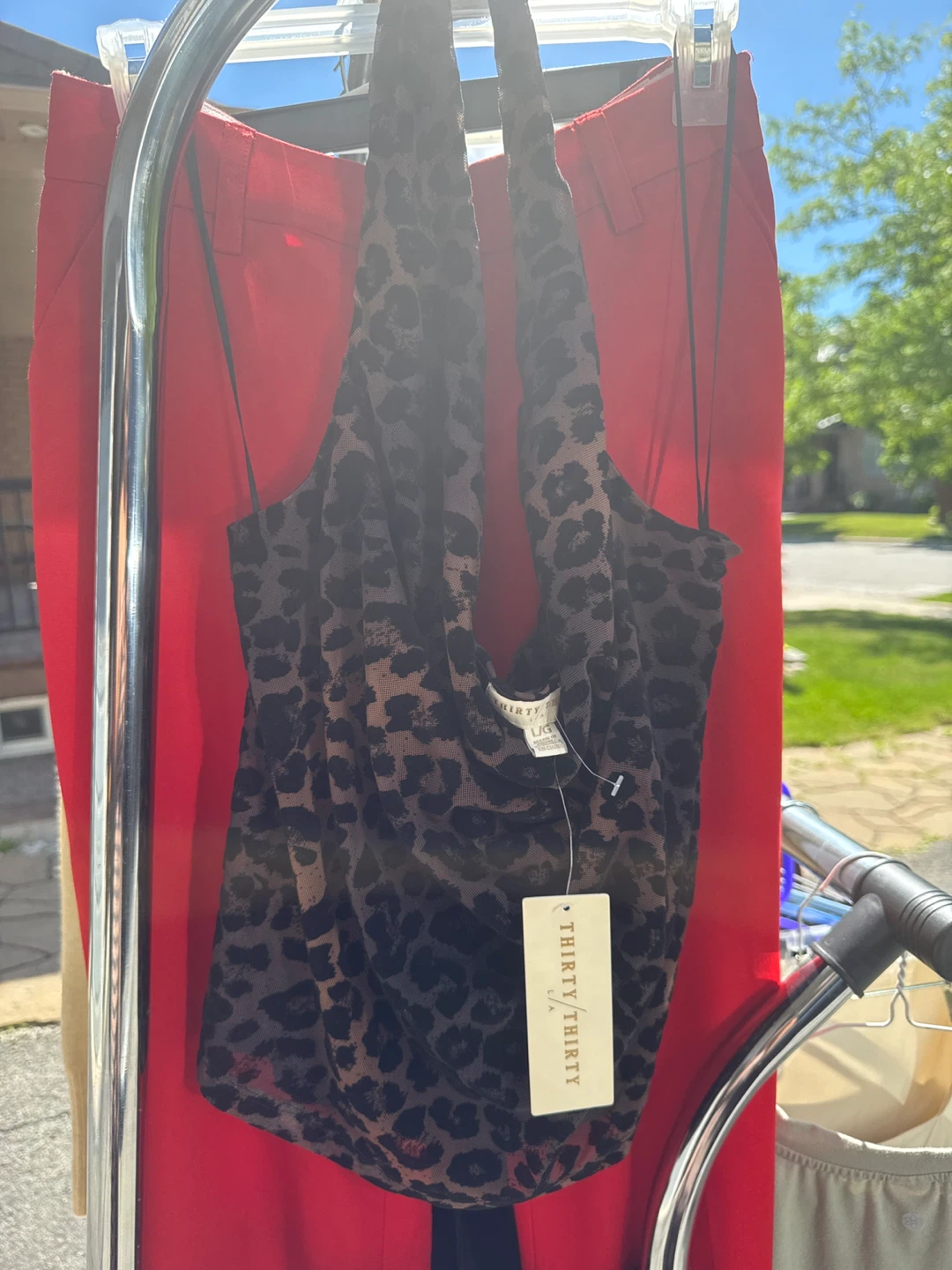 Leopard Print Mesh Tank Top