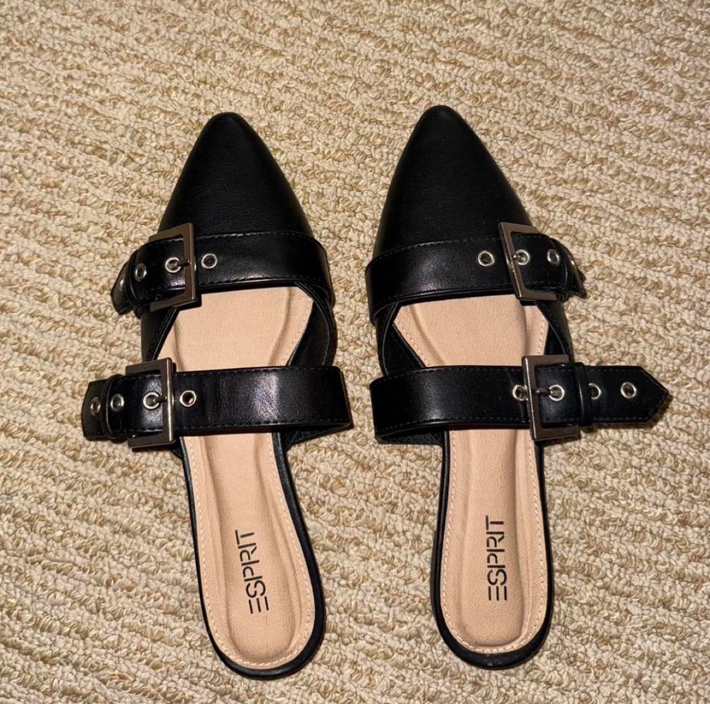 Esprit Black Mules with Buckle Detail - photo 2