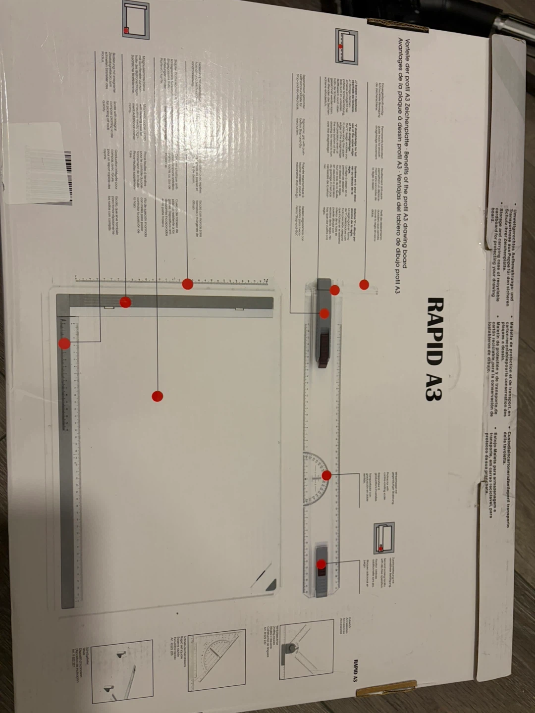 Rapid A3 Drawing Board Metric Adjustable Measuring System - photo 3