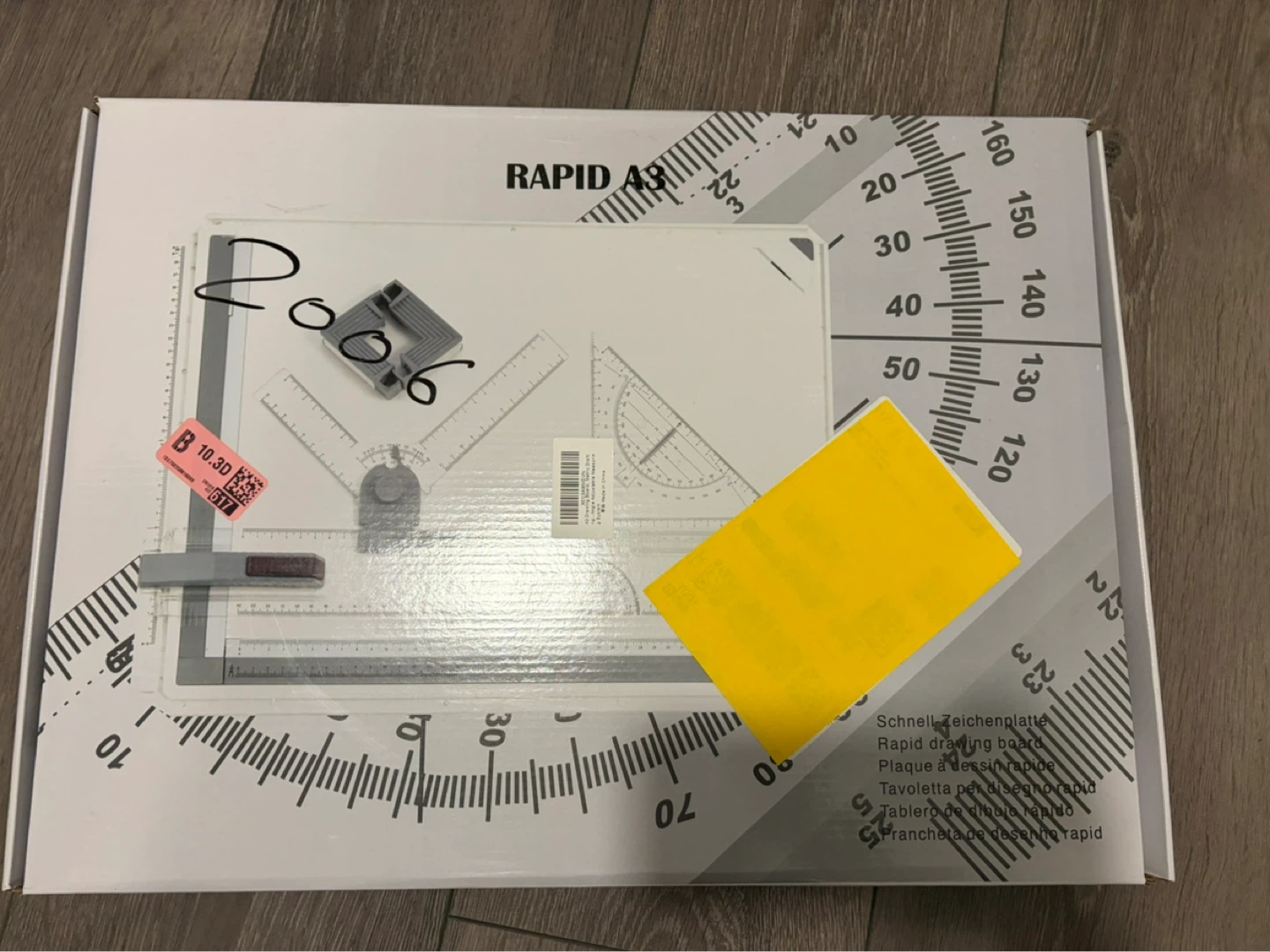Rapid A3 Drawing Board Metric Adjustable Measuring System