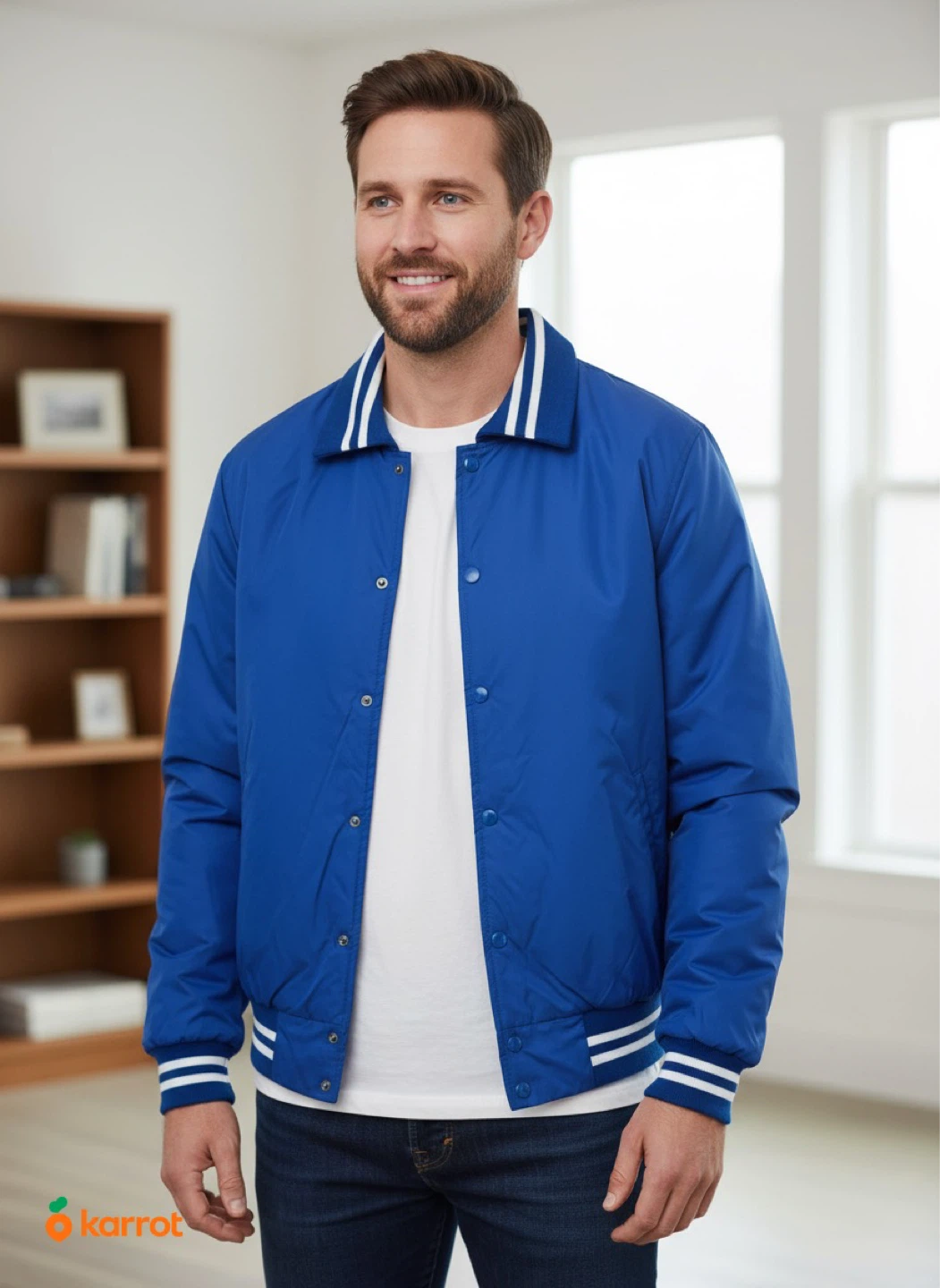 Alpha Sportswear Blue Bomber Jacket - photo 5