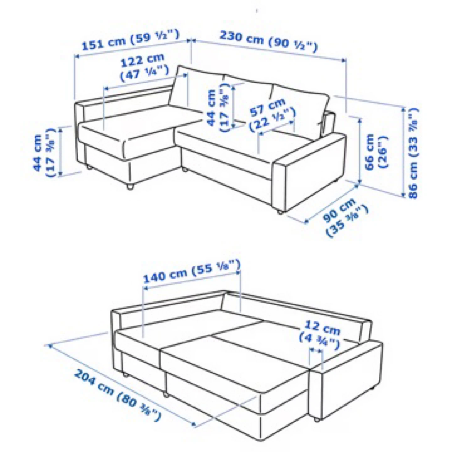 IKEA FRIHETEN Sectional Sofa Bed - Light Gray - photo 2