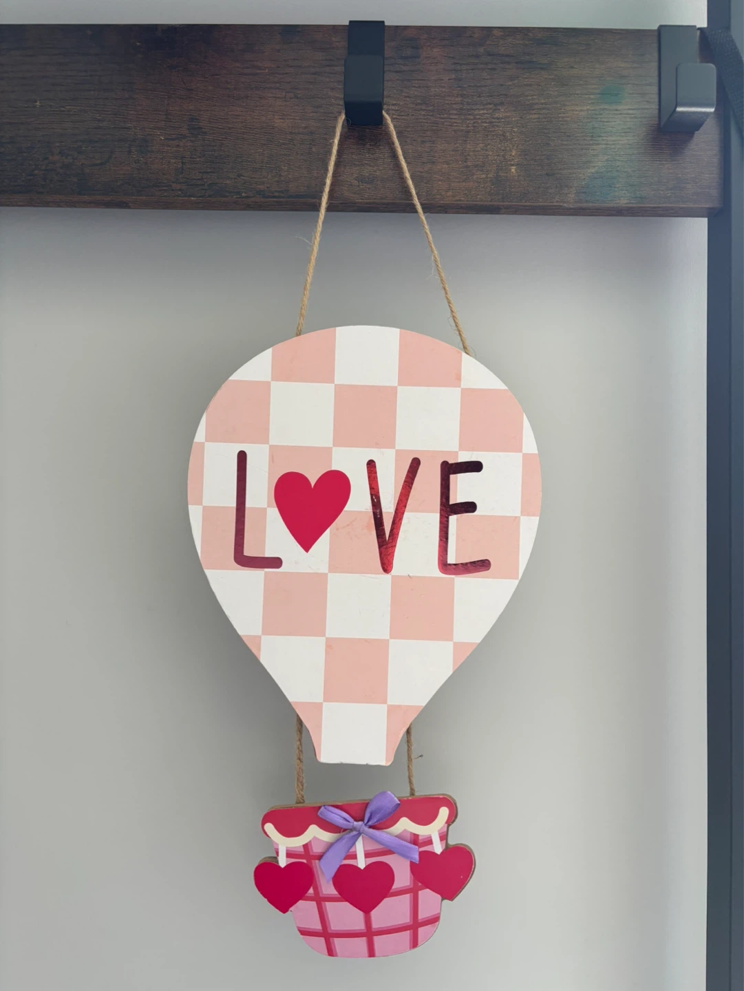 Wooden Hot Air Balloon "LOVE" Wall Decor
