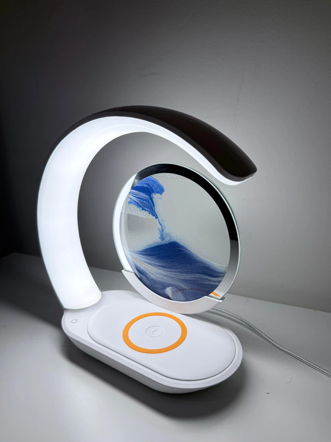 Moving Sand Art Lamp with Wireless Charger - photo 3