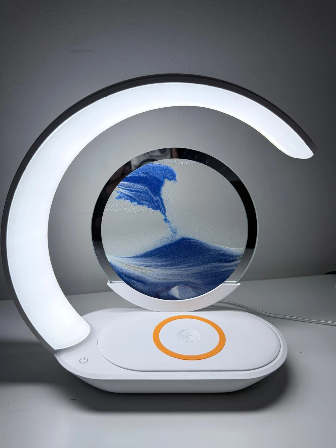 Moving Sand Art Lamp with Wireless Charger - photo 2