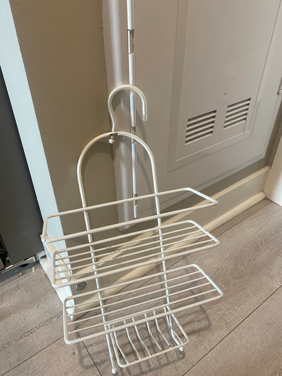 White Metal Shower Caddy Organizer - photo 3